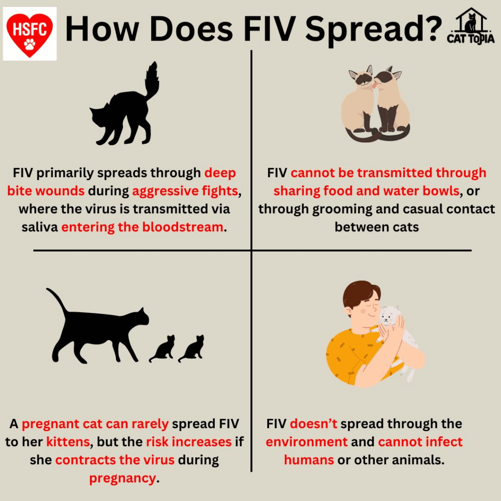 Transmission of FIV among cats