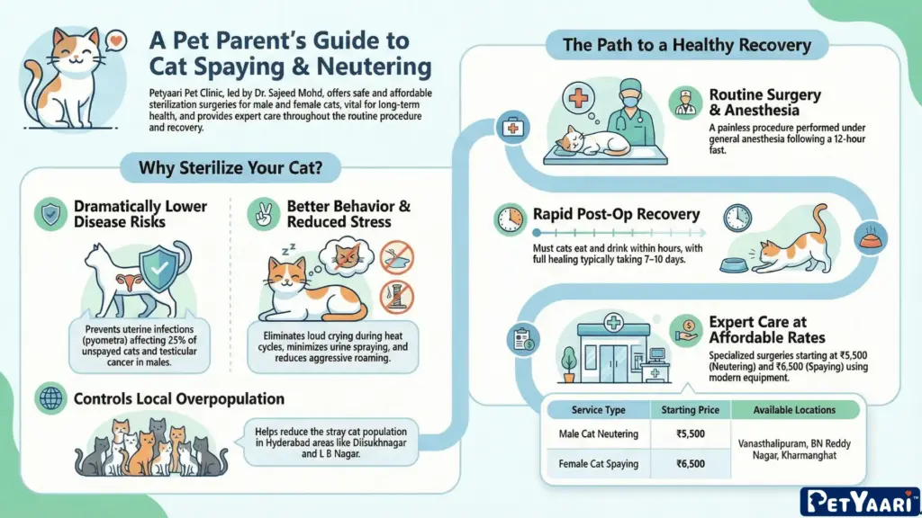 Cat Neutering and Spaying Surgery at Petyaari Pet Clinic