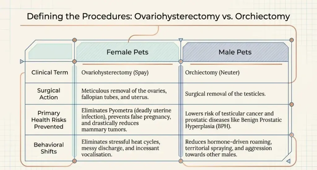 Dr. Mohd Sajeed of PetYaari in Hyderabad explains spay and neuter surgery (ovariohysterectomy and orchiectomy) as a veterinary health measure.